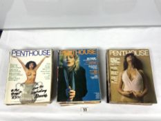 FORTY-FIVE VINTAGE PENTHOUSE MAGAZINES 1980S ETC