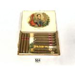 EIGHT KING EDWARDS CIGARS AND TWO ALVARO CIGARS IN A BOX