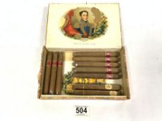 EIGHT KING EDWARDS CIGARS AND TWO ALVARO CIGARS IN A BOX