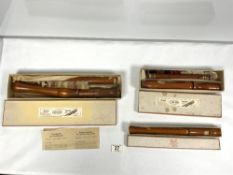 ADLER - THREE DIFFERENT SIZE RECORDERS IN ORIGINAL BOXES, MADE IN GERMANY