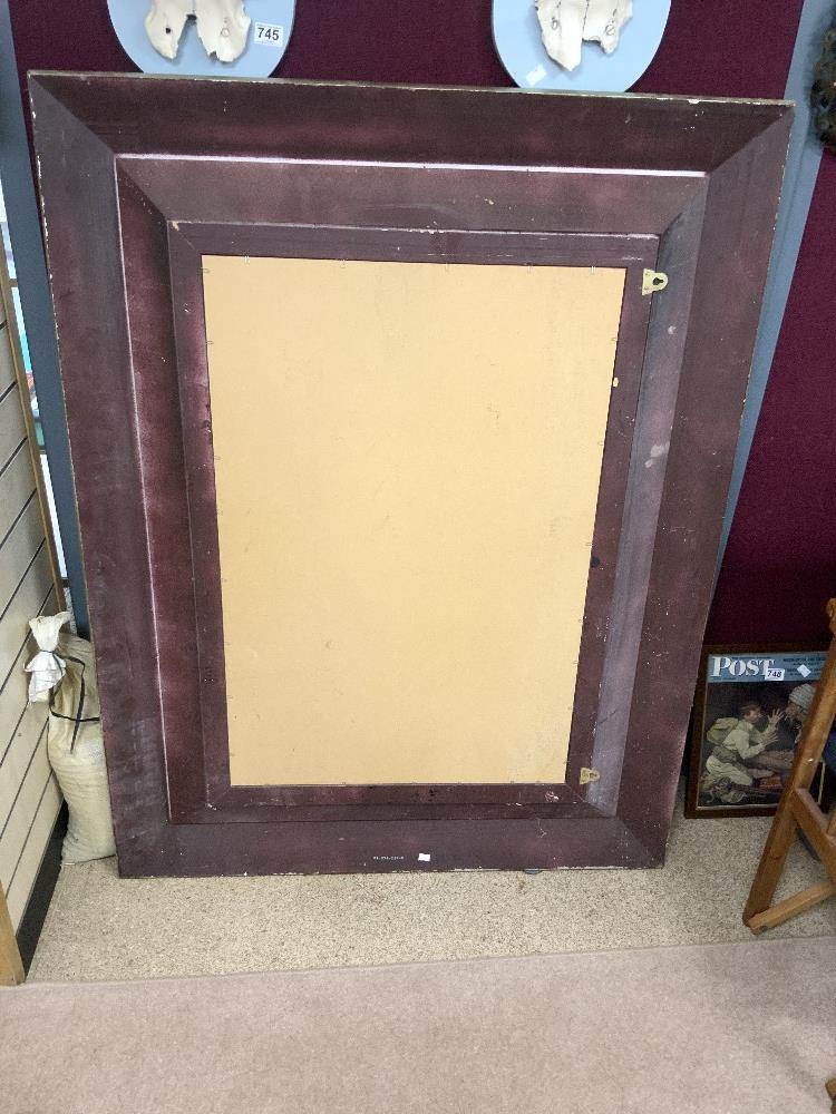 LARGE MODERN SILVERED FRAMED BEVELED WALL MIRROR, 110 X 140CMS - Image 4 of 4