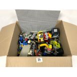 QUANTITY OF LEGO VEHICLES AND LOOSE LEGO PIECES