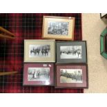 FIVE PHOTOGRAPHIC PRINTS OF SUSSEX BOY SCOUTS AT PRESTON PARK, AND THE ROYAL SUSSEX REGIMENT AT