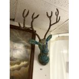 DECOPAUGE WALL MOUNTED STAGS HEAD