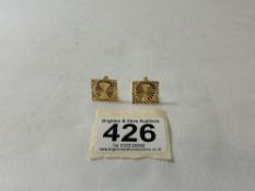 A PAIR OF HIGH-GRADE GOLD CUFFLINKS, 9 GRAMS