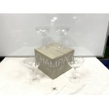 SET OF FOUR FLUTED CHAMPAGNE COUPERS - BY TRULY IN ORIGINAL BOX