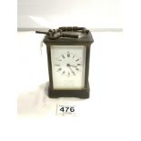 LATE 19TH CENTURY FRENCH STRIKING FOUR GLASS CARRIAGE CLOCK BY MICKALLS & KNIGHT