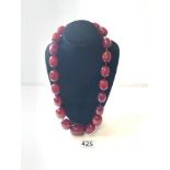 LARGE CHERRY AMBER STYLE NECKLACE