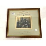 1859 FRAMED PHOTOGRAPH - 'HIS ROYAL HIGHNESS THE PRINCE OF WALES', GENERAL BRUCE, COLONEL REPPEL AND