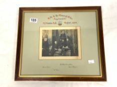 1859 FRAMED PHOTOGRAPH - 'HIS ROYAL HIGHNESS THE PRINCE OF WALES', GENERAL BRUCE, COLONEL REPPEL AND