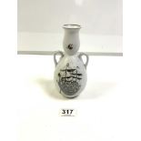 STIG LINDBERG GRAZIA VASE, SILVER DECORATION FOR GUSTAVSBERG, 20CMS