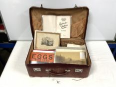 A SUITCASE OF SUSSEX-RELATED EPHEMERA, INCLUDING BOOKS, SOME WAR TIME ETC...