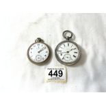 HALLMARKED SILVER ENGLISH LEVER POCKET WATCH BY JG GRAVES SHEFFIELD, WITH WHITE ENAMEL DIAL AND A