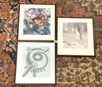 MAX WALTER SVANBERG - THREE REPRODUCTION PRINTS OF ORIGINAL LITHOGRAPHS - VARIOUS SUBJECTS, 28 X