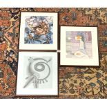 MAX WALTER SVANBERG - THREE REPRODUCTION PRINTS OF ORIGINAL LITHOGRAPHS - VARIOUS SUBJECTS, 28 X