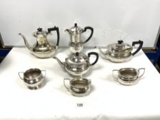 TWO SILVER-PLATED TEA SETS, ONE SHEFFIELD AND OTHER GARRARD AND SONS