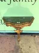 SMALL GILTWOOD MIRRORED TOP CONSOLE TABLE, 54CMS