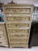 CHINOISERIE SECRETAIRE CHEST OF DRAWERS WITH GILT MOUNTS, 80 X 44 X 146CMS