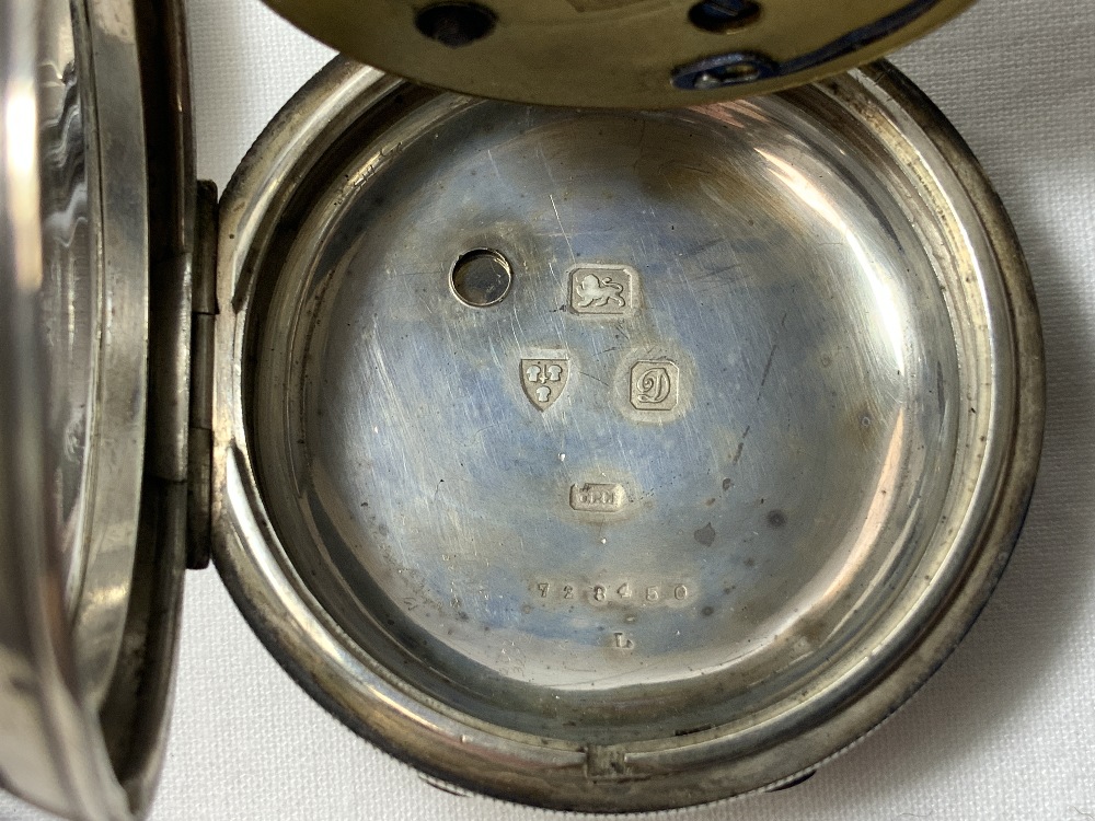 HALLMARKED SILVER POCKET WATCH (KEMP BROS BRISTOL) WITH A 925 SILVER FOB WATCH AND AN INGERSOL - Image 5 of 10