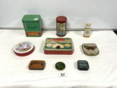 VINTAGE RADIO DESIGN BISCUIT TIN FOR KEILLER OF DUNDEE, LIPTON'S CONNOISSEUR TEA TIN, AND OTHER