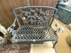VINTAGE ALUMINUM TWO SEATER BENCH