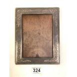 HALLMARKED SILVER PHOTO FRAME WITH DECORATION TO COVERS, SHEFFIELD 1989 - MAKER CARR'S OF SHEFFIELD,