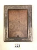 HALLMARKED SILVER PHOTO FRAME WITH DECORATION TO COVERS, SHEFFIELD 1989 - MAKER CARR'S OF SHEFFIELD,