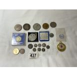 £2 PIECE 1689 - 1989 COMMEMORATIVE COIN SOUVENIR ROMAN COIN, AND OTHER COINS