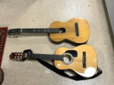 AN ACOUSTIC SIX-STRING GUITAR BY STRETTON PAYNE, MODEL SP34NAT, AND ANOTHER BY - GEORGIAN FOREIGN