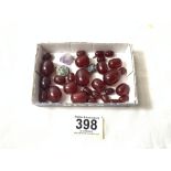 MIXED CHERRY AMBER STYLE BEADS, 78 GRAMS