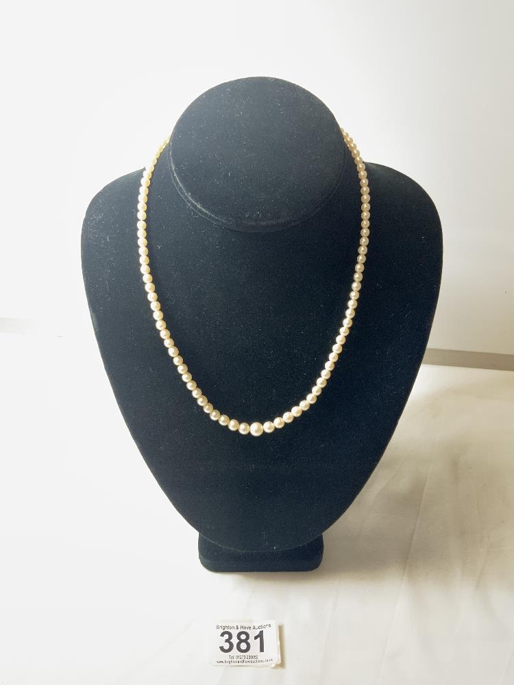 375 GOLD CLASP WITH SEED PEARL NECKLACE - Image 2 of 4