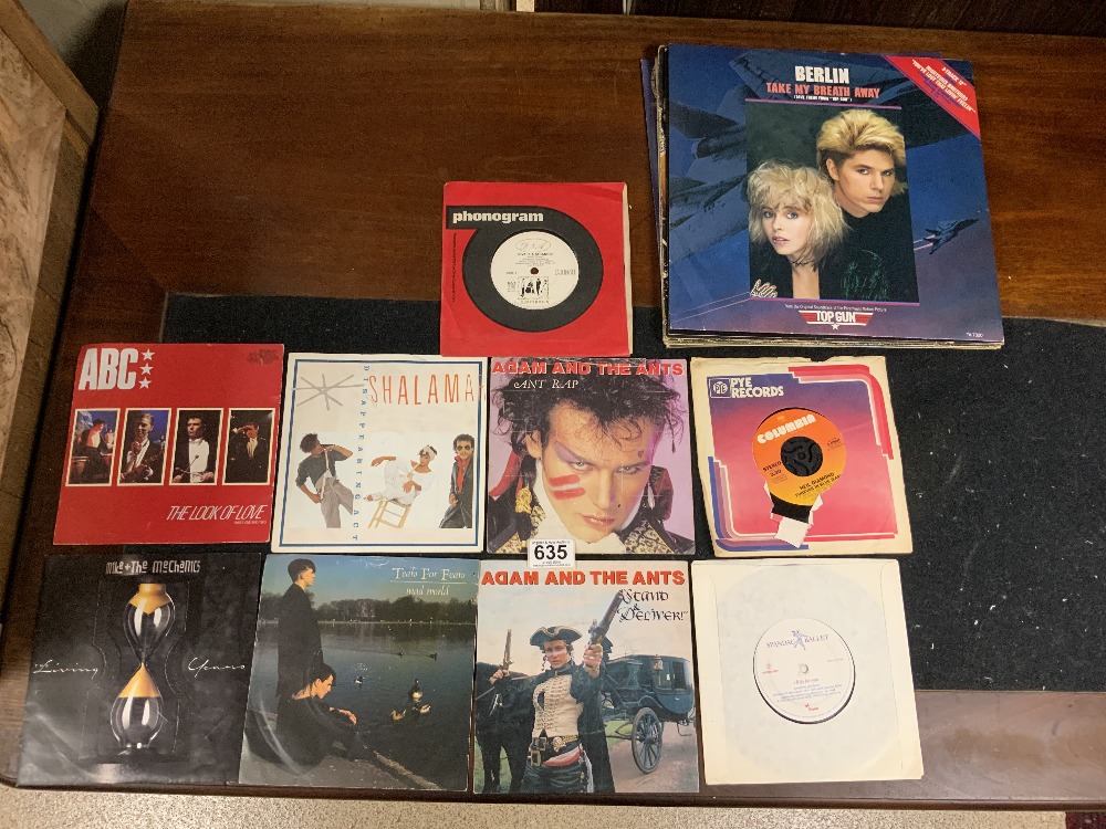 A QUANTITY OF RECORDS - 45/5 AND ALBUMS, ADAM AND THE ANTS, EURYTHMICS, BERLIN ABC, AND MORE
