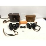 TWO PAIRS OF BINOCULARS, ROSS LONDON, 9 X 35CMS LANCASTER, AND CARL ZEISS JENA, 8 X 30CMS