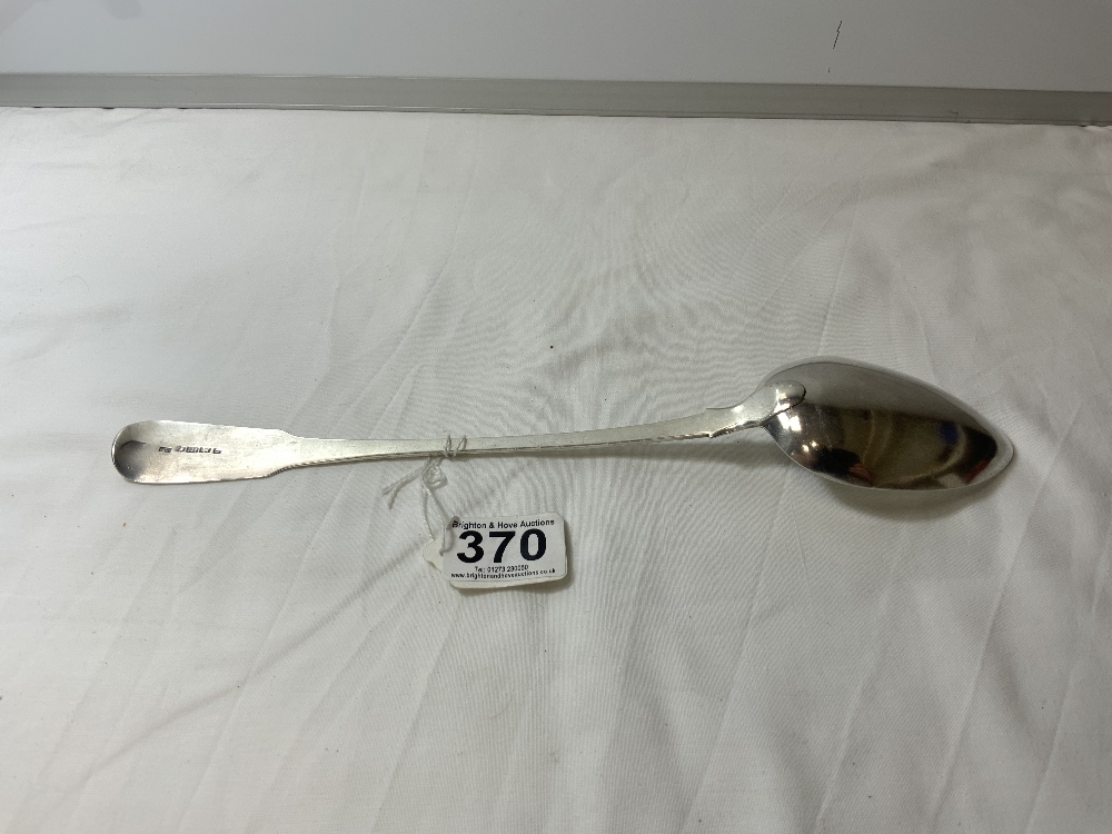 RARE HALLMARKED SILVER GEORGE III SERVING SPOON, 30CMS EXETER BY WILLIAM WOODMAN, 96 GRAMS - Image 3 of 4