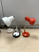 TWO 1960'S DESIGN FLEXI LAMPS, ONE VENETA LUMI, ITALY WITH ONE OTHER