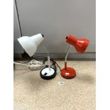 TWO 1960'S DESIGN FLEXI LAMPS, ONE VENETA LUMI, ITALY WITH ONE OTHER