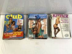 QUANTITY OF VINTAGE GLAMOUR MAGAZINES -KNAVE,ESCORT AND CLUB AND MORE