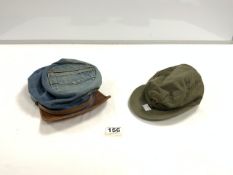 1962 AMERICAN MILITARY CAP AND A DENIM CAP