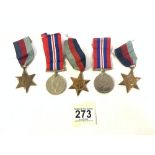 FOUR WORLD WAR II MEDALS