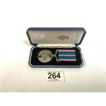 NATIONAL SERVICE MEDAL IN CASE