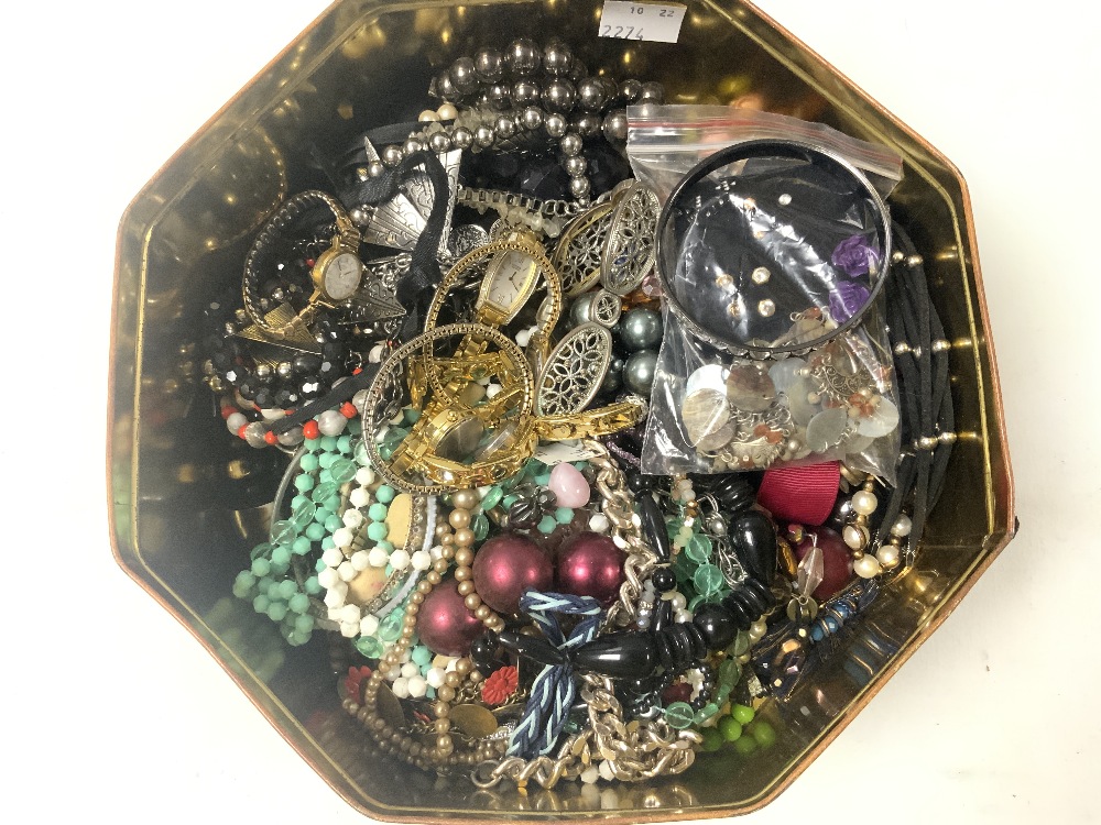 A QUANTITY OF COSTUME JEWELLERY, AND FOUR LADIES WRIST WATCHES - Image 2 of 5