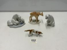 TWO LLADRO POLAR BEARS AND MORE