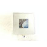 RORSTRAND SWEDEN - TREE/FACE CERAMIC WALL PLAQUE, BY JACKIE LYND, 19.5 SQUARE