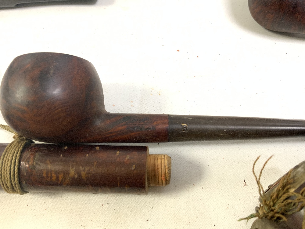 SILVER MOUNTED PIPE IN CROCODILE CASE AND SIX OTHER PIPES - VARIOUS - Image 11 of 13