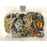 QUANTITY OF COSTUME JEWELLERY, NECKLACES AND OTHER