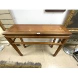 CHINESE HARDWOOD HALL TABLE ON SQUARE LEGS, 102 X 36 X 80CMS
