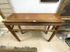 CHINESE HARDWOOD HALL TABLE ON SQUARE LEGS, 102 X 36 X 80CMS