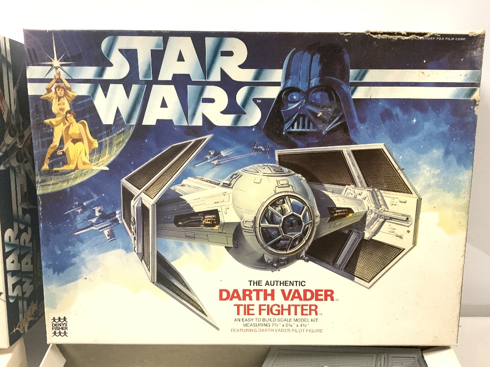 TWO DENYS FISHER BOX STARWARS KITS - DARTH VADERS - THE FIGHTER AND X WING FIGHTER - Image 5 of 6