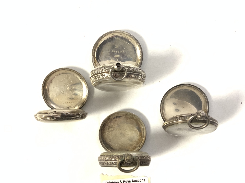 FOUR LADIES SILVER FOB WATCHES - Bild 6 aus 10