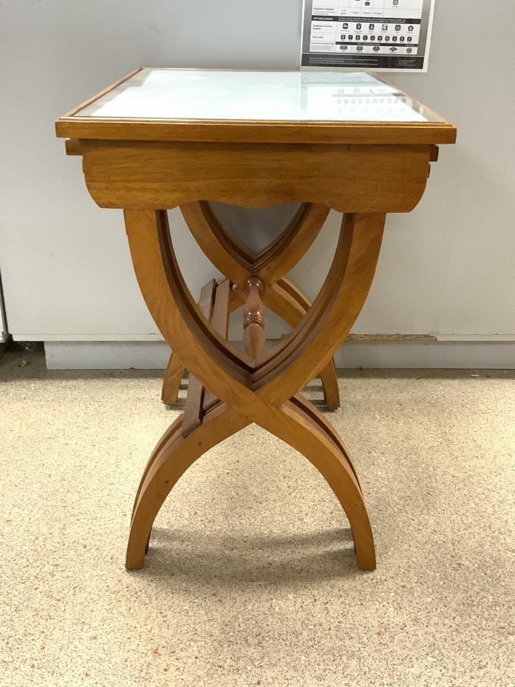 NEST OF THREE YEW WOOD REPRODUCTION TABLES - Image 3 of 3